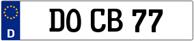 Trailer License Plate